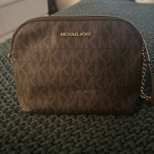 Michael Kors Dark Brown Toiletry Bag